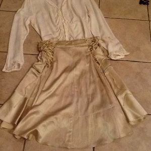 Max studio silky skirt